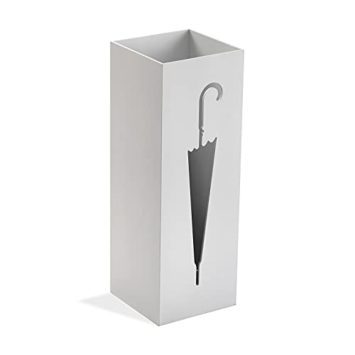 Versa Pierot Schirmständer für Eingang, Raum oder Halle, moderner Schirmhalter, Maßnahmen (H x L x B) 22 x 22 x 1,5 cm, MDF Holz, Farbe: Weiß von Versa