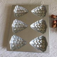 Vintage Aluminium Baum Dimensional Form Für 6 Cookies Oder Kuchen. Großartig Weihnachtsbäume. Bäume Schimmel von VeryVictorianStudio