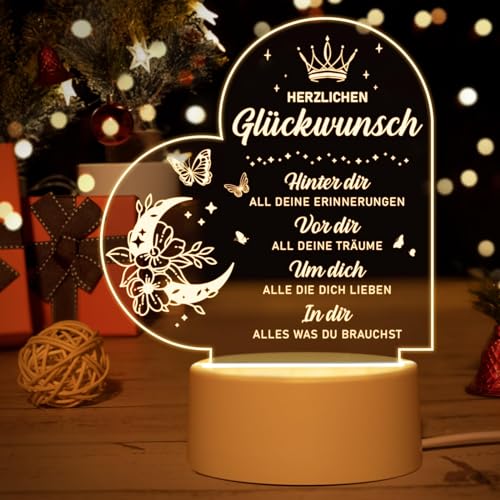 Vetbuosa Geschenke Für Frauen - Acryl Nachtlicht Deko Geschenke Für Männer & Frauen, Geburtstagsgeschenk Für Frauen Männer, Geschenke Für Mama, Papa, Freundin, Ehemann, Ehefrau [Energieklasse F] von Vetbuosa