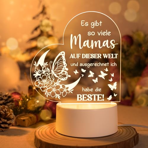 Vetbuosa Muttertagsgeschenk für Mama - Beste Mama Geschenk LED Nachtlicht Personalisiertem Spruch Geschenke für Mama, Geburtstagsgeschenk für Mama (Hohe Qualität) von Vetbuosa