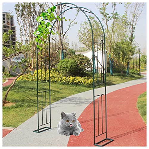 Rosenbogen aus Metall stabil, Torbogen Garten Rost Gartenbogen Rankgitter Rankbogen Verzinkt Rosengestell Wetterbeständig Outdoor Außenbereich 150x240cm 220x240cm (Farbe : Grün, Größe : 220x240cm) von Vetris