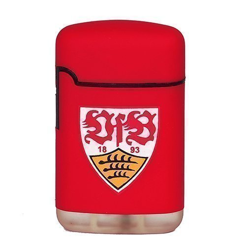 Feuerzeug VfB Stuttgart | Easy Torch Rubber mit Logo rot von VfB Stuttgart