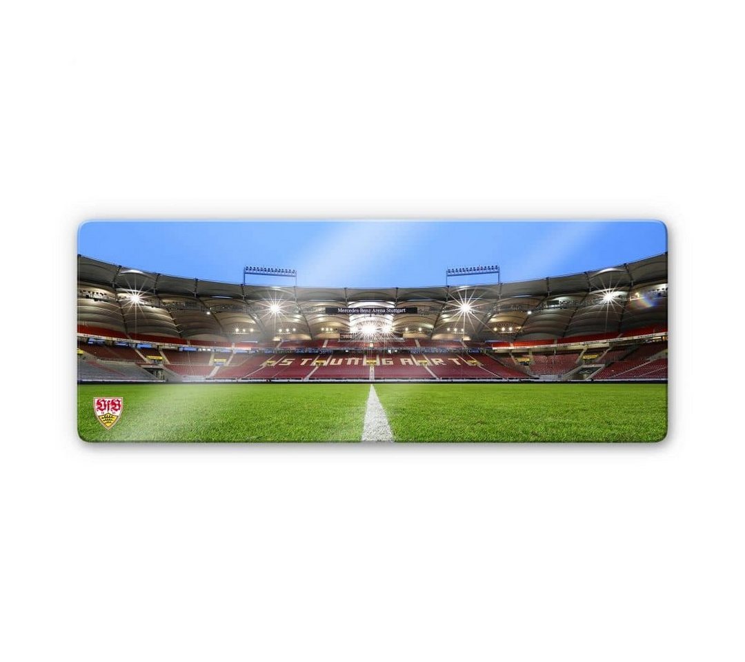 VfB Stuttgart Gemälde Fußball Glasbild Modern VfB Stuttgart Arena Tribüne, Sportverein Deko Bilder von VfB Stuttgart