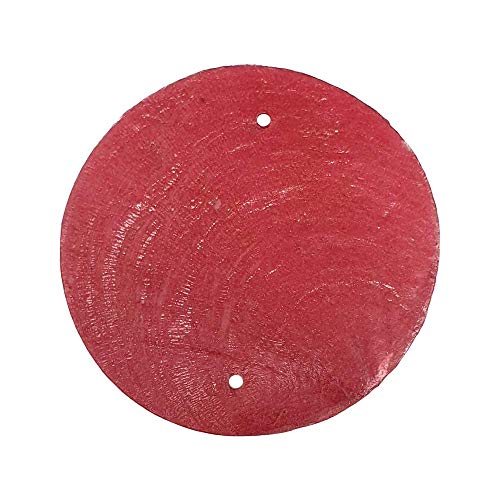 VIE Naturals Capiz Shell Scheiben mit 2 Löchern 45-Stücke, 5 cm Durchmesser, Rot von ViE