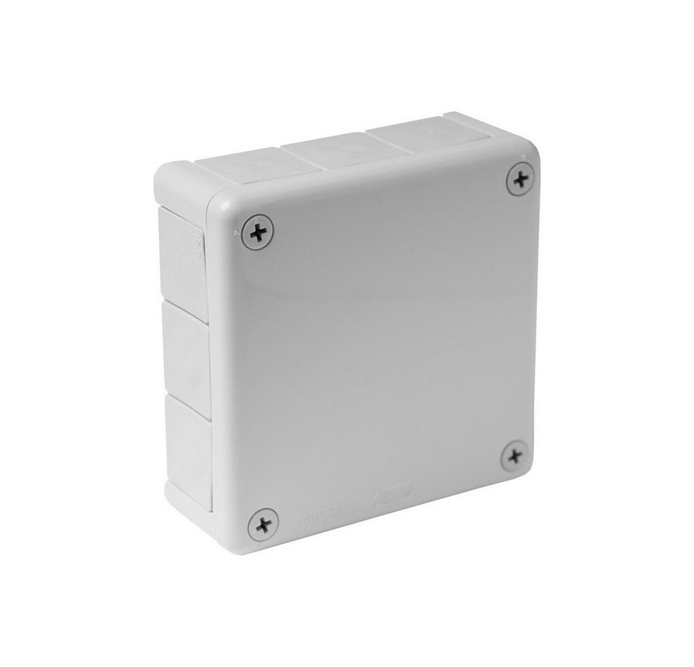 Kabelbox Abzweigkasten Aufputz-Feuchtraum IP55 Verbindungsdose Gummi Abzweigdose grau 118x118x46 mm von ViPlast