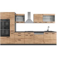 Küchenzeile R-Line 350cm Anthrazit/Eiche Modern Vicco von Vicco