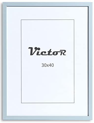 VictoR Bilderrahmen Klee 30x40 cm (A3) in Blau - moderner schlichter Bilderrahmen 30x40 Holz - Bilderrahmen A3 Blau von VictoR