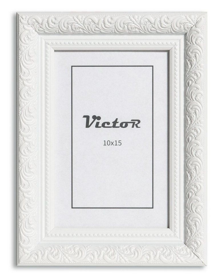 Victor (Zenith) Bilderrahmen Bilderrahmen \"Rubens\" - Farbe: Weiß - Größe: 10 x 15 cm, Bilderrahmen 10x15 cm Weiß A6, Bilderrahmen Barock, Antik von Victor (Zenith)