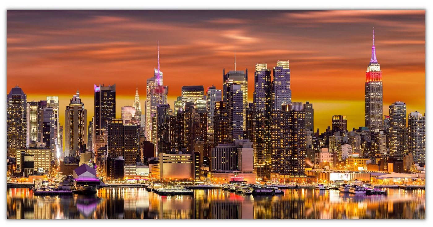 Victor (Zenith) Leinwandbild Leinwandbild \"New York Dämmerung\" - Größe: 30 x 60 cm, Städte, in 30x60 cm, Wandbild New York Leinwand Städte von Victor (Zenith)