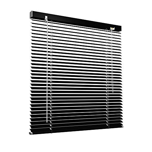 Victoria M. Aluminium Jalousie, 80 x 220 cm, schwarz, Jalousie ohne Bohren, inkl. Klemmclips von Victoria M.