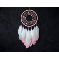 Dreamcatcher Kinderzimmer Baby Rosa Traumfänger Mint Für Mädchen von VidaHandmadeUA