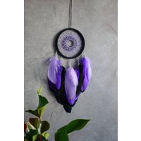 Schwarz Lila Traumfänger Wandbehang Haus Einzug Geschenk von VidaHandmadeUA