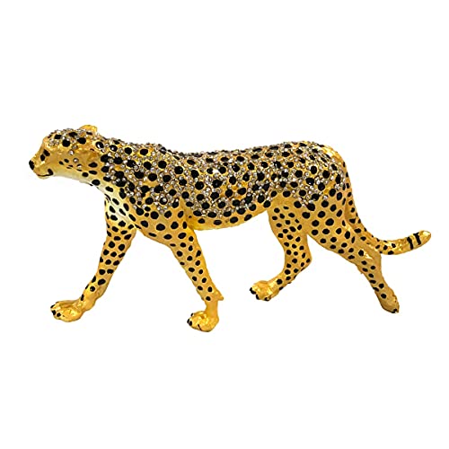 Vidal Regalos Dekorative Leoparden-Figur mit goldenen Strasssteinen, 20 cm von Vidal Regalos