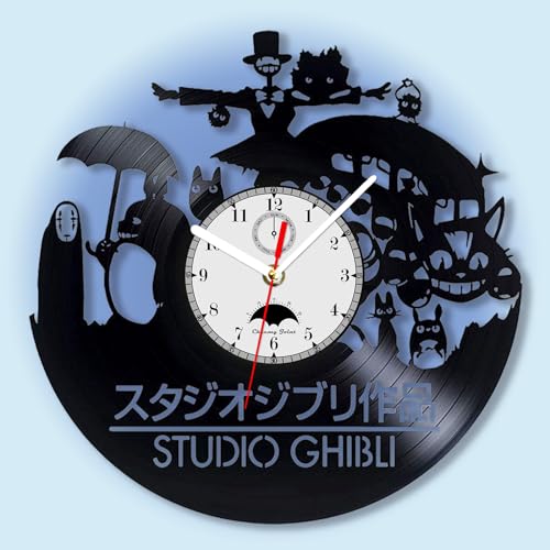 Viiluuxr Led Vinyl Schallplatte Wanduhren Japanische Anime Geschenke Wand Nachtlicht Wanduhr Zimmerdekorationen 7 Farben Leuchtendes Ambiente Wanduhr. von Viiluuxr
