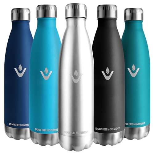 Vikaster Edelstahl Trinkflasche, 750ml Thermosflasche, BPA-frei Trinkflasche, Auslaufsicher Wasserflasche für Schule, Sport, Fahrrad, Camping, Fitness, Outdoor von Vikaster