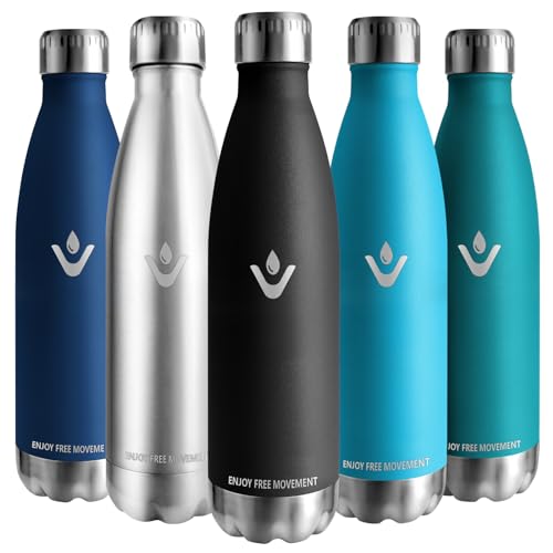 Vikaster Wasserflasche edelstahl, Thermosflasche 750ml, BPA-frei Trinkflasche, Auslaufsicher Wasserflasche für Schule, Sport, Fahrrad, Camping, Fitness, Outdoor von Vikaster