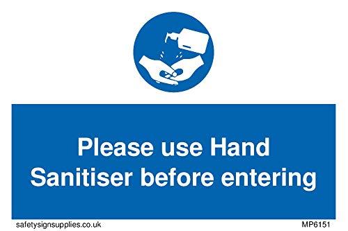 Bitte verwenden Sie Händedesinfektionsmittel vor dem Betreten von Viking Signs