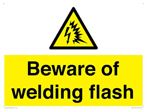 Schild mit Aufschrift "Beware of welding flash", 400 x 300 mm, A3L von Viking Signs