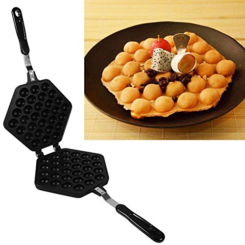 Egg Waffle Maker, 1x Antihaft-DIY Eggettes Pan Egg Bubble Cake Backform aus Aluminiumlegierung Backform für zu Hause von Vikye