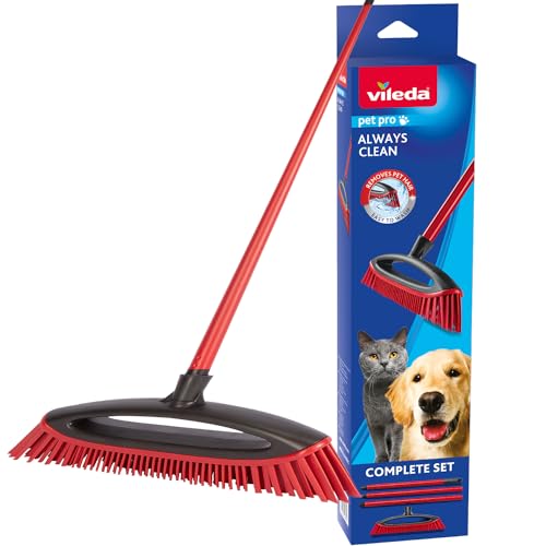 Vileda Always Clean Pet Pro Bürstenset, rot, mittel von Vileda