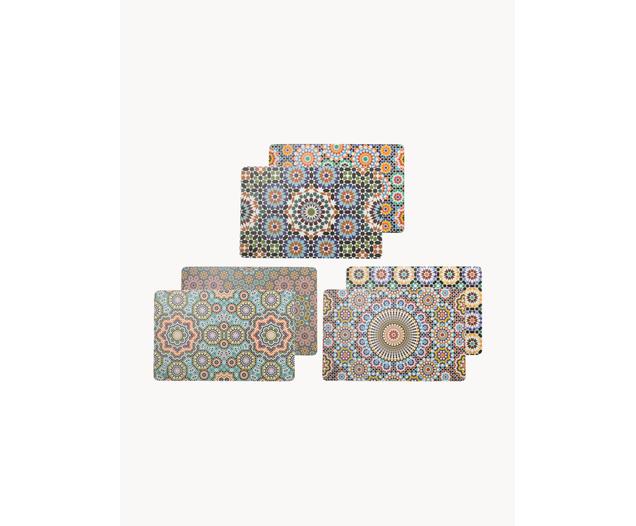 Beidseitig bedruckte Tischsets Marrakesch Doubleface, 6er-Set von Villa D'Este Home Tivoli
