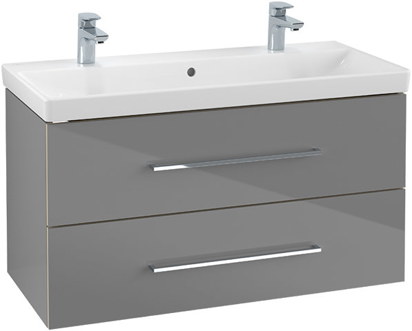 Villeroy & Boch Avento Waschtischunterschrank A89200, 2 Auszüge, Breite 980mm, Farbe: Stone Oak von Villeroy und Boch AG