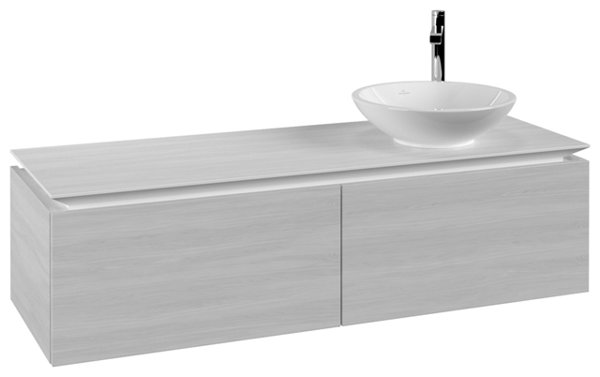 Villeroy & Boch Legato Waschtischunterschrank B589, 1400x380x500mm, Waschtisch rechts, Farbe: White Wood von Villeroy und Boch AG