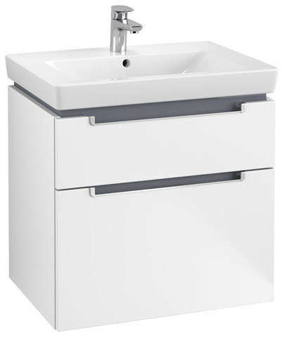 Villeroy und Boch Waschtischunterschrank XXL Subway 2.0 A910, Farbe: White Matt, Griff: silber matt von Villeroy und Boch AG