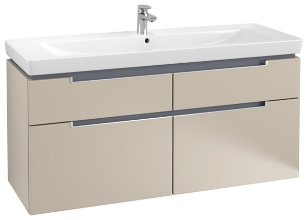 Villeroy und Boch Waschtischunterschrank XXL Subway 2.0 A916, Farbe: Soft Grey, Griff silber matt von Villeroy und Boch AG