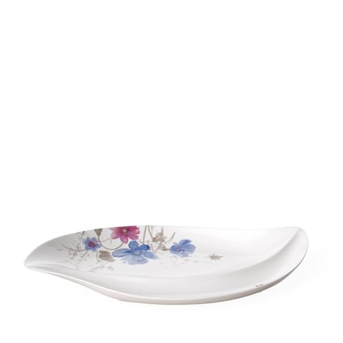 Villeroy & Boch Mariefleur Serve und Salad Servierteller, Gris, Premium Porzellan, Weiß/Bunt, 50 x 30 cm von Villeroy & Boch