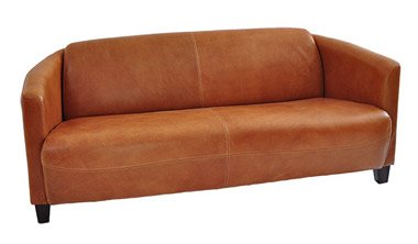 Clubsofa Rocket 3-Sitzer Vintage Leder, hell Columbia Brown Ledersofa Couch von Vintage-Line