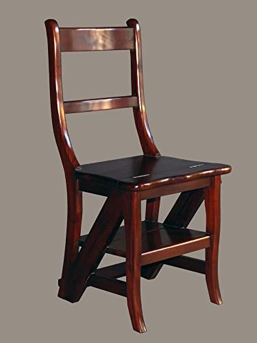 Vintage-Line Leiterstuhl - Treppenstuhl Stuhl aus Mahagoni Natur, lackiert Holz Stuhl von Vintage-Line