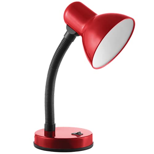 Virone Fupi Schreibtischlampe E27 40W steel + plastic (Rot) von Virone