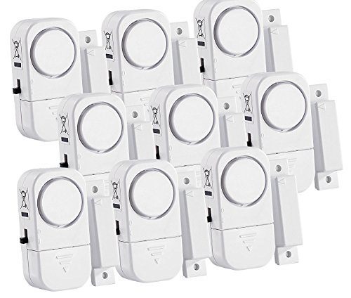 VisorTech Fenstersicherung: 9er-Set Mini-Tür- und Fensteralarme, 95 db, 2 Jahre Batterielaufzeit (Alarm Melder, Mini Alarmanlage, Einbruchschutz) von VisorTech