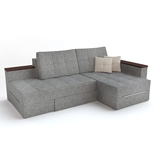 VitaliSpa Sofa L Form, Grau, 160 x 240 cm Linke Ecke von VitaliSpa