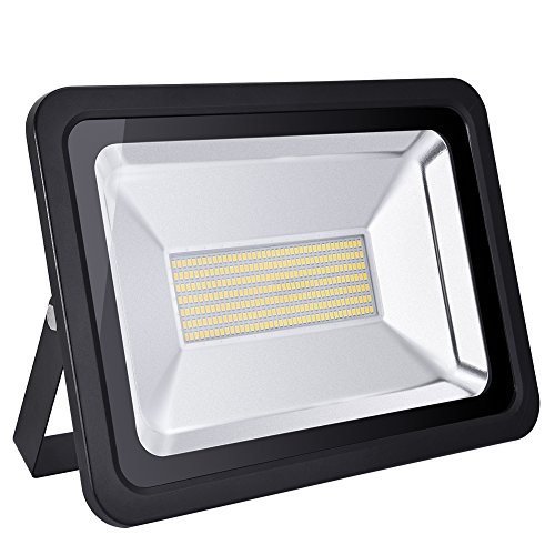 CSHITO 150W Led Flutlicht Strahler Warmweiß Außenleuchte Aussenstrahler Wandstrahler Schwarz Aluminium IP65 Wasserdicht [Energieklasse A+] von Viugreum