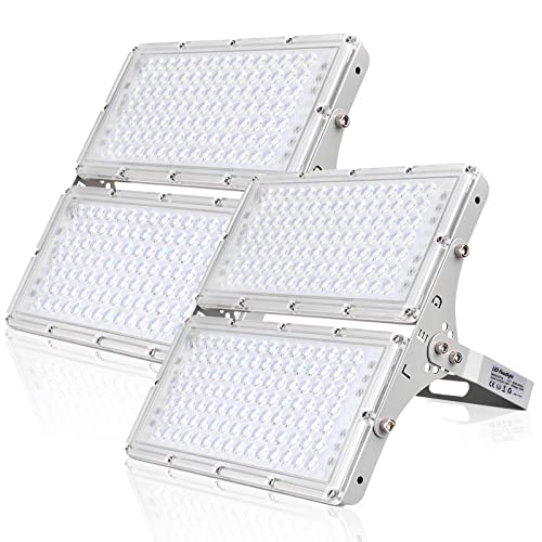 Viugreum 2 Pack 200w Led Strahler, Superhell Led Floodlight 20000Lm Mit 210 Leds (Smd 2835), IP66 Wasserdicht Led Fluter Aussen für Garten, Garage, Hof, Kaltweiß(6000K-6500K) von Viugreum