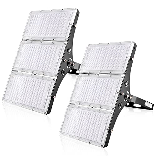 Viugreum 2 Pack Led Strahler Außn, 300W Aussenstrahler, IP66 Wasserdicht Mit 315 Hellen, WarmweißLeds (30000 Lm), Aktualisiert Wasserdicht & Aussehen Aluminium Led Fluter von Viugreum