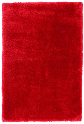Viva 14774 Shaggy weich Seide Teppich, 60 x 120 cm, Coral Rot von Viva