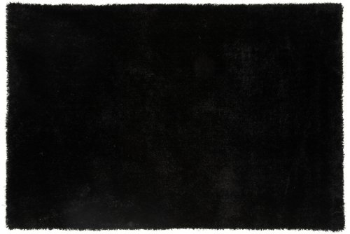 Viva la 17294 Shaggy Teppich Seide Weich, 120 x 180 cm, Schwarz von Viva