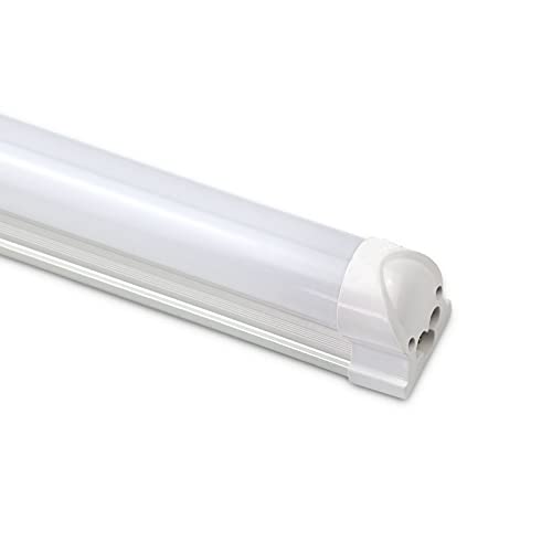 Vkele LED 90cm T8 Leuchtstoffröhre mit Fassung komplett Kaltweiß milchige Abdeckung für Keller, Büro, Shop, Fabriken von Vkele