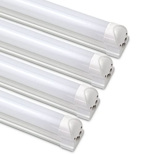 Vkele LED 90cm T8 Leuchtstoffröhre mit Fassung komplett Kaltweiß milchige Abdeckung für Keller, Büro, Shop, Fabriken von Vkele