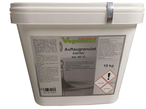 Vogelmann Chemie GmbH 10 kg Auftaugranulat Eisfrei, bis -50 °C, 8 mal schneller als normales Streusalz von Vogelmann Chemie GmbH