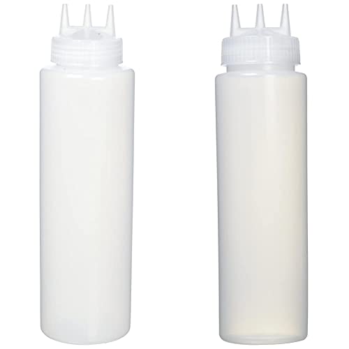 Vogue transparente Quetschflasche mit 3 Spritzdüsen 1L & transparente Quetschflasche mit 3 Spritzdüsen 68cl von VOGUE