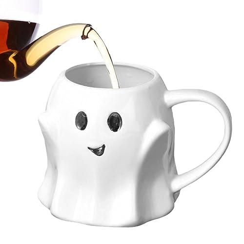 Geister Gesicht Tasse | Kreative Ghostface Tasse Für Milch – Gruselige Halloween Tasse Für Hexengebräu – Halloween Geister Tasse - Kürbis Kaffeetasse - Keramik Halloween Tasse - Kaffeetasse von Voihamy