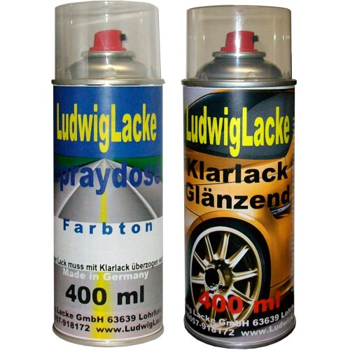 Sprayset für VW Sand Farbcode LA1V oder Z8 Baujahr 1980 - 1983 Metallic Lack * 2 Spraydosen Ludwiglacke Lack Spray im Set - Eine Spraydose Basislack 400 ml und eine Dose Klarlack glänzend 400ml. Beide Spraydosen enthalten 1K Autolack. von Volkswagen