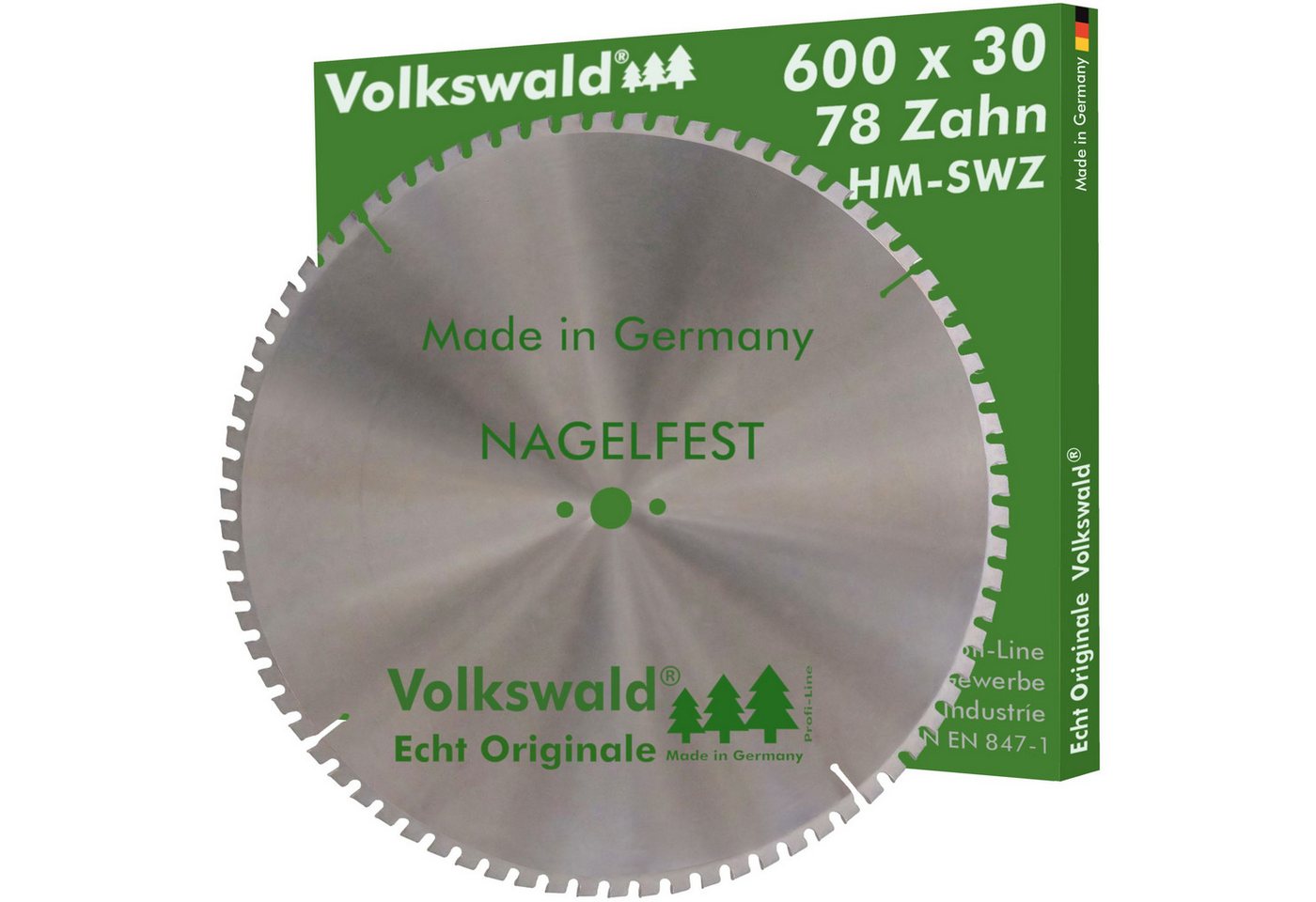 Volkswald Kreissägeblatt Volkswald ® HM-Kreissägeblatt SWZ 600 x 30 mm Z=78 Bauholz Hartmetall, Echt Originale Volkswald® Made in Germany von Volkswald