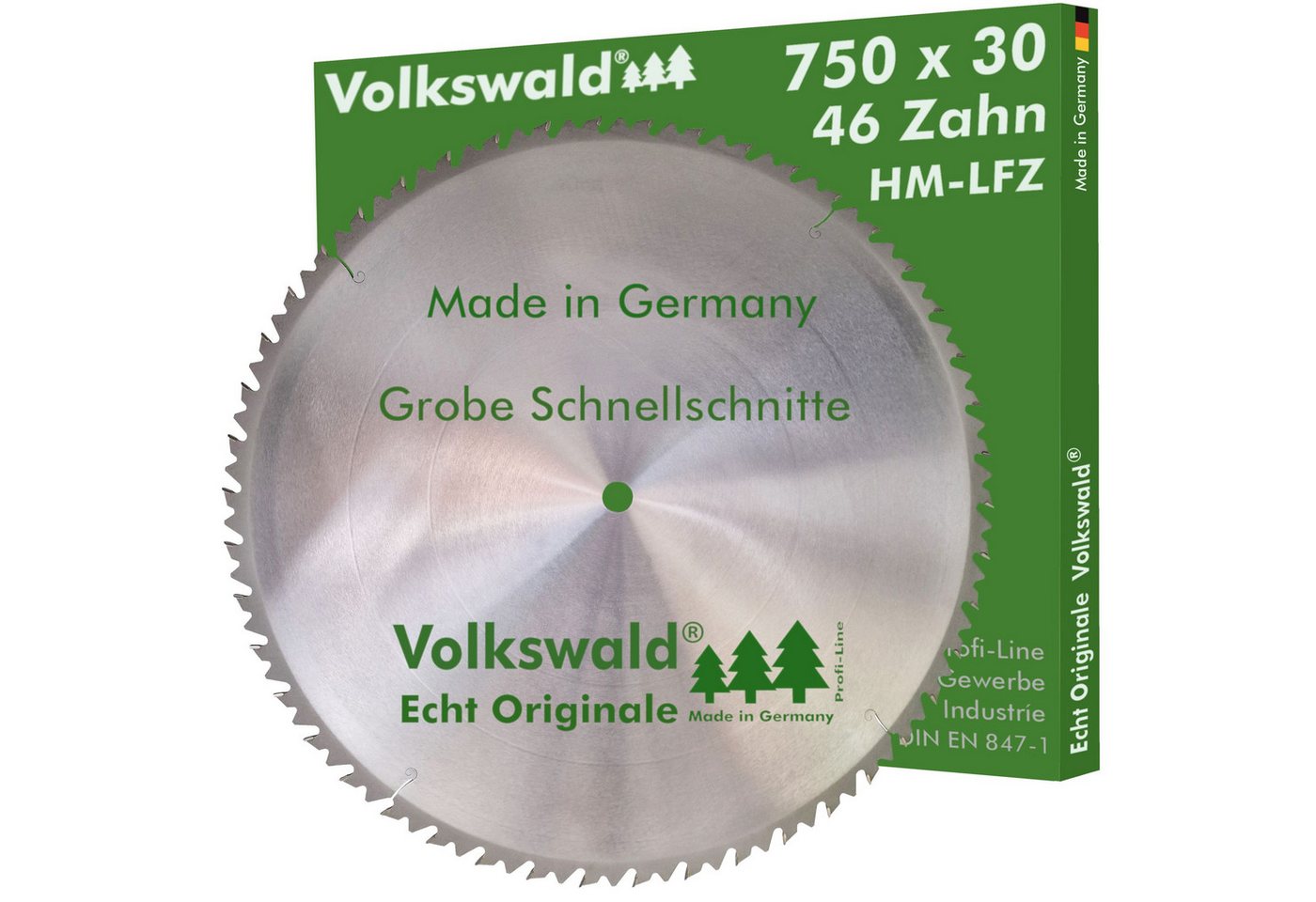 Volkswald Kreissägeblatt Volkswald ® HM-Sägeblatt LFZ 750 x 30 mm Z= 46 Kreissägeblatt Hartholz, Echt Originale Volkswald® Made in Germany von Volkswald