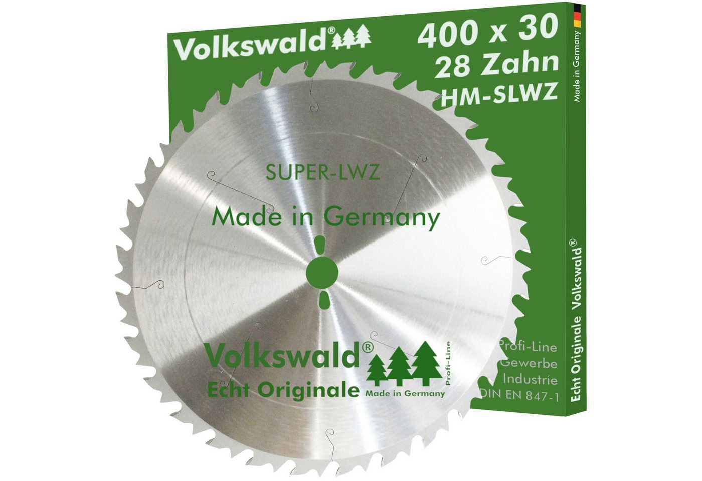 Volkswald Kreissägeblatt Volkswald ® HM-Sägeblatt SLWZ 400 x 30 mm Z= 28 Kreissägeblatt, Echt Originale Volkswald® Made in Germany von Volkswald