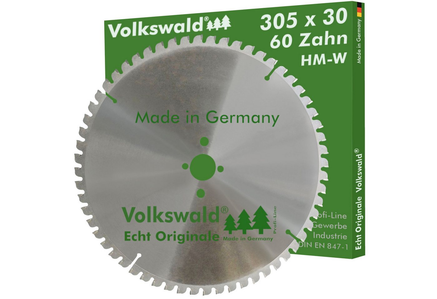 Volkswald Kreissägeblatt Volkswald ® HM-Sägeblatt W 305x30mm Z= 60 Kreissägeblatt Massivholz, Echt Originale Volkswald® Made in Germany von Volkswald